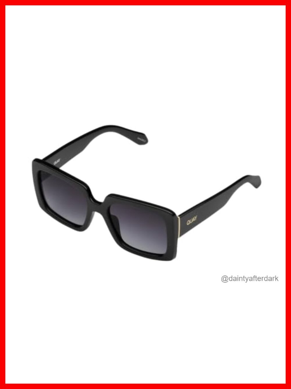Oversized Square Sunglasses Wide Arms UV Protection Adult